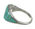 Turquoise Inlay Southwest Sterling Silver Ring Size 5-1/4 QX84081